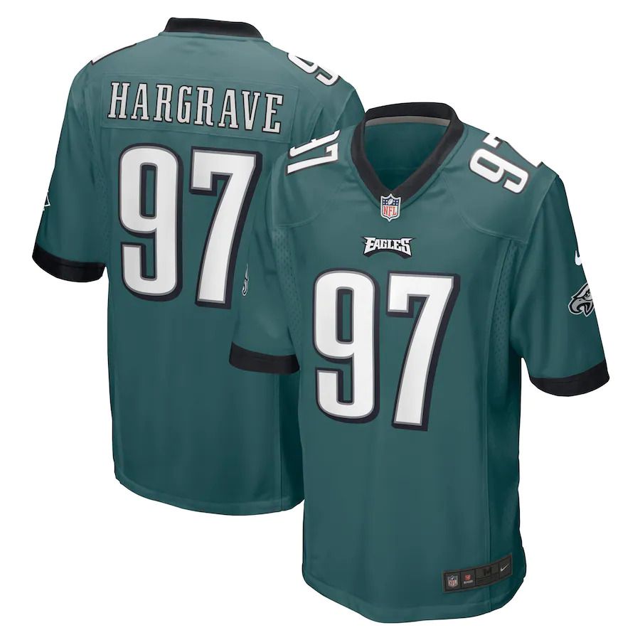 Men Philadelphia Eagles 97 Javon Hargrave Nike Midnight Green Player NFL Jersey